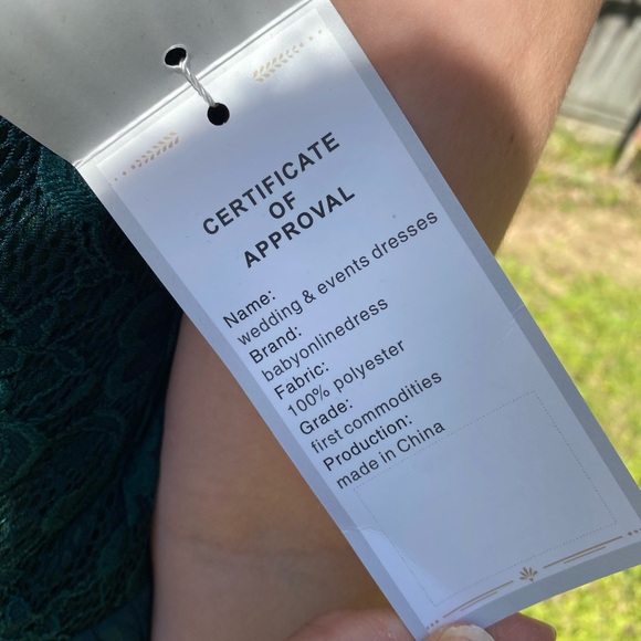 Pretty Party dress. Green hi-low dress, women’s size Medium (6/8) - Picture 10 of 12